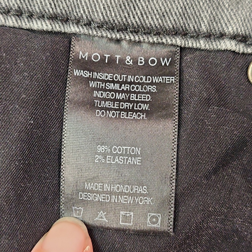 Mott Bow Jeans Mens 34x30 Slim Stone Gray Minimalist Preppy Ultra Soft Stretch - Picture 7 of 16